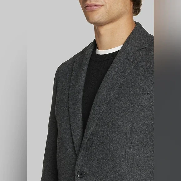 Jos A Bank Gordon Mens Cashmere Sport Coat 46R Dark Gray Jacket Blazer